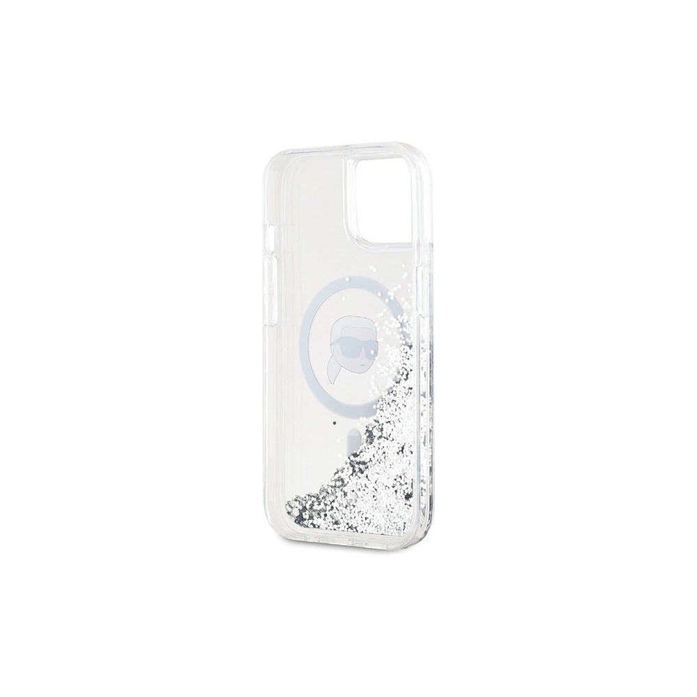 Hurtownia GSM - Etui Karl Lagerfeld KLHMP15SLGKISGH Apple iPhone 15 / 14 / 13 hardcase Liquid Glitter Karl Head Magsafe átlátszó - KLD2089 - {ean13} - Hurt