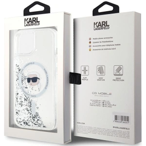 Hurtownia GSM - Case Karl Lagerfeld KLHMP15SLGKISGH Apple iPhone 15 / 14 / 13 Hardcase Liquid Glitter Karl Head Magsafe transparent - KLD2089 - {ean13} - Hurt