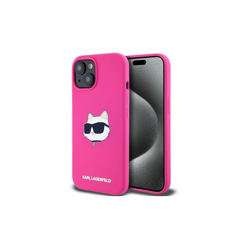 Hurtownia GSM - Etui Karl Lagerfeld KLHMP15SSCHPPLF Apple iPhone 15 / 14 / 13 hardcase Silicone Choupette Head MagSafe różowy/fuschia - KLD2090 - {ean13} - Hurt