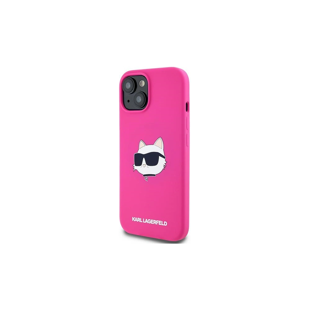 Hurtownia GSM - Etui Karl Lagerfeld KLHMP15SSCHPPLF Apple iPhone 15 / 14 / 13 hardcase Silicone Choupette Head MagSafe różowy/fuschia - KLD2090 - {ean13} - Hurt