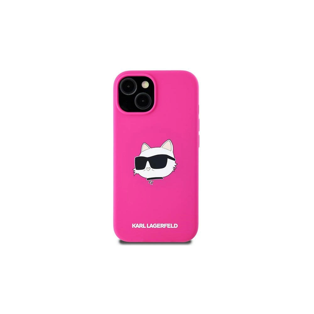 Hurtownia GSM - Etui Karl Lagerfeld KLHMP15SSCHPPLF Apple iPhone 15 / 14 / 13 hardcase Silicone Choupette Head MagSafe różowy/fuschia - KLD2090 - {ean13} - Hurt