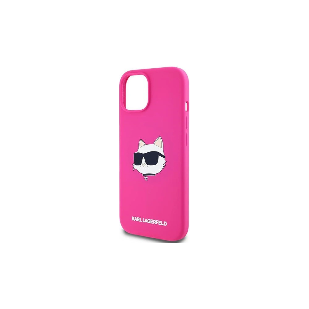 Hurtownia GSM - Etui Karl Lagerfeld KLHMP15SSCHPPLF Apple iPhone 15 / 14 / 13 hardcase Silicone Choupette Head MagSafe różowy/fuschia - KLD2090 - {ean13} - Hurt