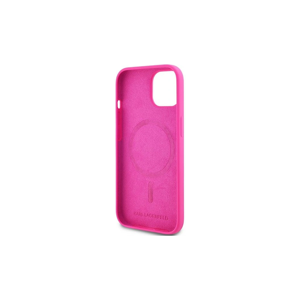Hurtownia GSM - Etui Karl Lagerfeld KLHMP15SSCHPPLF Apple iPhone 15 / 14 / 13 hardcase Silicone Choupette Head MagSafe różowy/fuschia - KLD2090 - {ean13} - Hurt