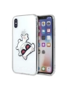 Karl Lagerfeld KLHCPXCFHE carcasă dură transparentă iPhone X/Xs Choupette Fun