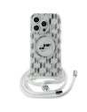 Etui Karl Lagerfeld KLHMP15XHCKCKLCT Apple iPhone 15 Pro Max kemény tok IML Crossbody Monogram Karl & Choupette Head MagSafe átlátszó