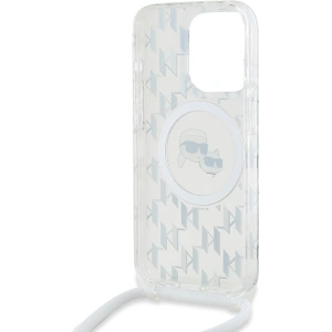 Hurtownia GSM - Case Karl Lagerfeld KLHMP15XHCKCKLCT Apple iPhone 15 Pro Max Hardcase IML Crossbody Monogram Karl & Choupette Head MagSafe transparent - KLD2092 - {ean13} - Hurt