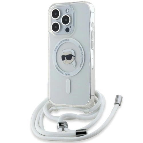Etui Karl Lagerfeld KLHMP15XHCKHNT Apple iPhone 15 Pro Max hardcase Crossbody IML Karl Head Magsafe transparent