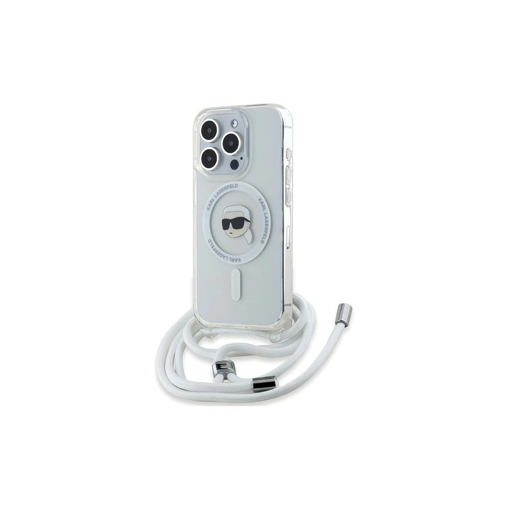 Hurtownia GSM - Case Karl Lagerfeld KLHMP15XHCKHNT Apple iPhone 15 Pro Max Hardcase Crossbody IML Karl Head Magsafe transparent - KLD2093 - {ean13} - Hurt