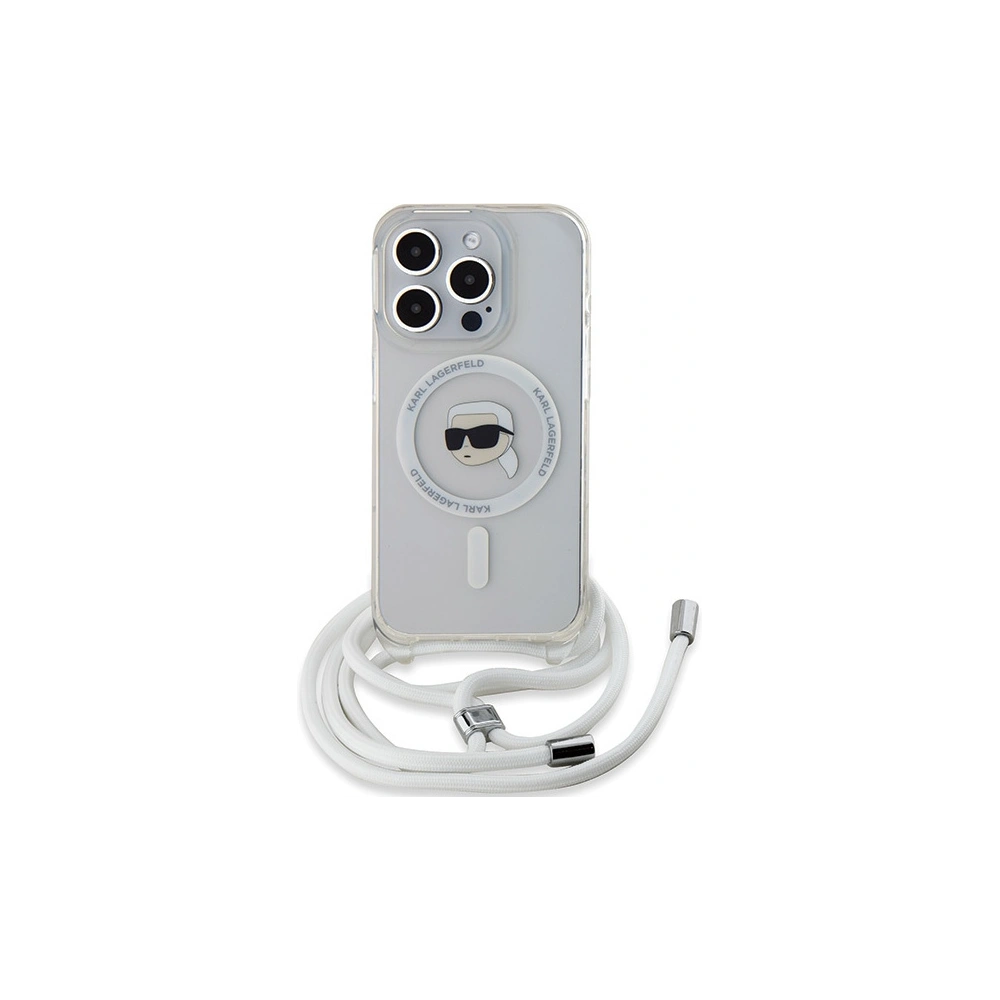 Hurtownia GSM - Case Karl Lagerfeld KLHMP15XHCKHNT Apple iPhone 15 Pro Max Hardcase Crossbody IML Karl Head Magsafe transparent - KLD2093 - {ean13} - Hurt