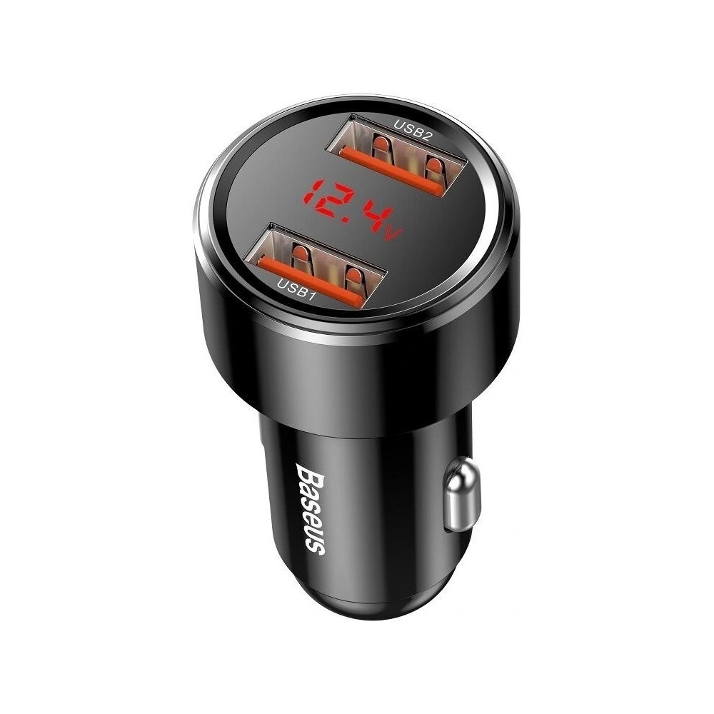 Hurtownia GSM - Ładowarka samochodowa Baseus Magic 2x USB QC 3.0 45W (czarna) - BSU698BLK - {ean13} - Hurt