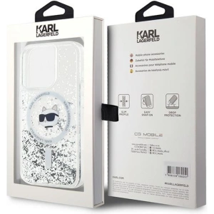 Hurtownia GSM - Case Karl Lagerfeld KLHMP15XLGCHSGH Apple iPhone 15 Pro Max Hardcase Liquid Glitter Choupette Head Magsafe transparent - KLD2094 - {ean13} - Hurt