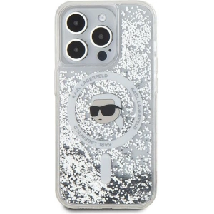 Hurtownia GSM - Case Karl Lagerfeld KLHMP15XLGKISGH Apple iPhone 15 Pro Max Hardcase Liquid Glitter Karl Head Magsafe transparent - KLD2095 - {ean13} - Hurt