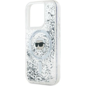 Hurtownia GSM - Case Karl Lagerfeld KLHMP15XLGKISGH Apple iPhone 15 Pro Max Hardcase Liquid Glitter Karl Head Magsafe transparent - KLD2095 - {ean13} - Hurt