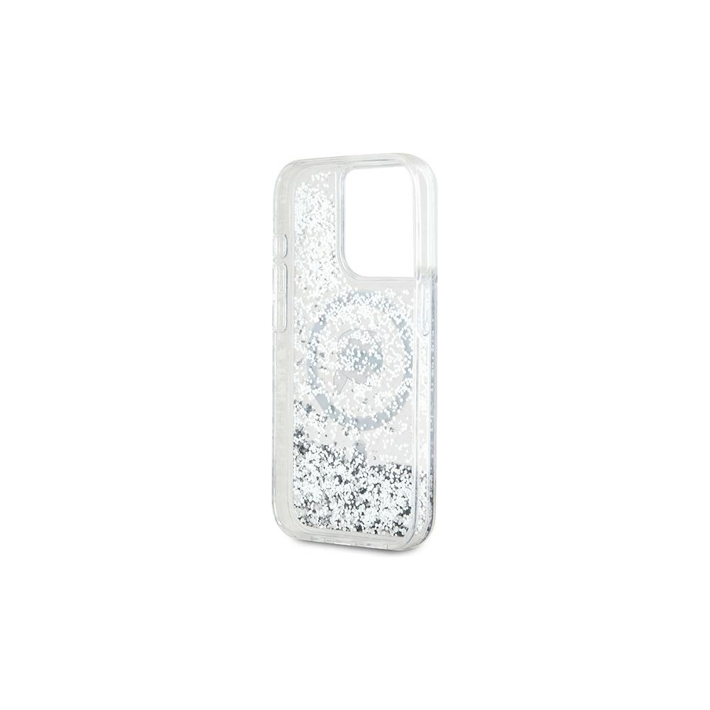 Wholesale Karl Lagerfeld KLHMP15XLGKISGH Apple iPhone 15 Pro Max hardcase Liquid Glitter Karl Head Magsafe transparent - KLD2095 - {ean13} - Hurt
