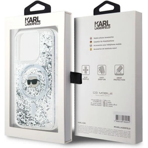 Hurtownia GSM - Case Karl Lagerfeld KLHMP15XLGKISGH Apple iPhone 15 Pro Max Hardcase Liquid Glitter Karl Head Magsafe transparent - KLD2095 - {ean13} - Hurt