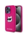 Wholesale Karl Lagerfeld KLHMP15XSCHPPLF Apple iPhone 15 Pro Max hardcase Silicone Choupette Head MagSafe fuschia - KLD2096 - {ean13} - Hurt