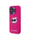 Wholesale Karl Lagerfeld KLHMP15XSCHPPLF Apple iPhone 15 Pro Max hardcase Silicone Choupette Head MagSafe fuschia - KLD2096 - {ean13} - Hurt
