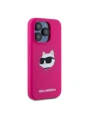 Wholesale Karl Lagerfeld KLHMP15XSCHPPLF Apple iPhone 15 Pro Max hardcase Silicone Choupette Head MagSafe fuschia - KLD2096 - {ean13} - Hurt