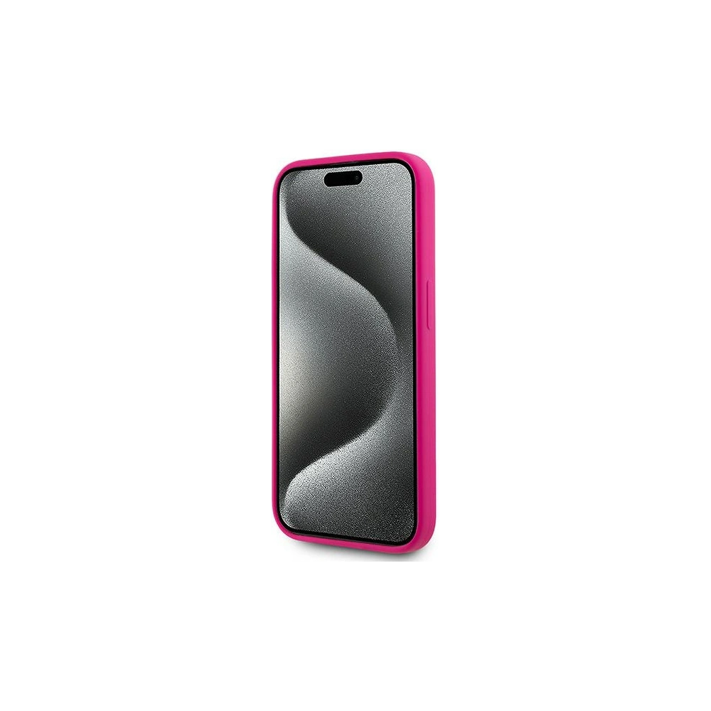 Wholesale Karl Lagerfeld KLHMP15XSCHPPLF Apple iPhone 15 Pro Max hardcase Silicone Choupette Head MagSafe fuschia - KLD2096 - {ean13} - Hurt