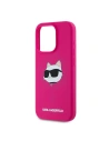Wholesale Karl Lagerfeld KLHMP15XSCHPPLF Apple iPhone 15 Pro Max hardcase Silicone Choupette Head MagSafe fuschia - KLD2096 - {ean13} - Hurt