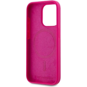Hurtownia GSM - Case Karl Lagerfeld KLHMP15XSCHPPLF Apple iPhone 15 Pro Max Hartschale Silikon Choupette Head MagSafe rosa/fuchsia - KLD2096 - {ean13} - Hurt