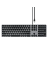 Hliníková klávesnice Satechi Aluminum Wired Keyboard USB-A space gray