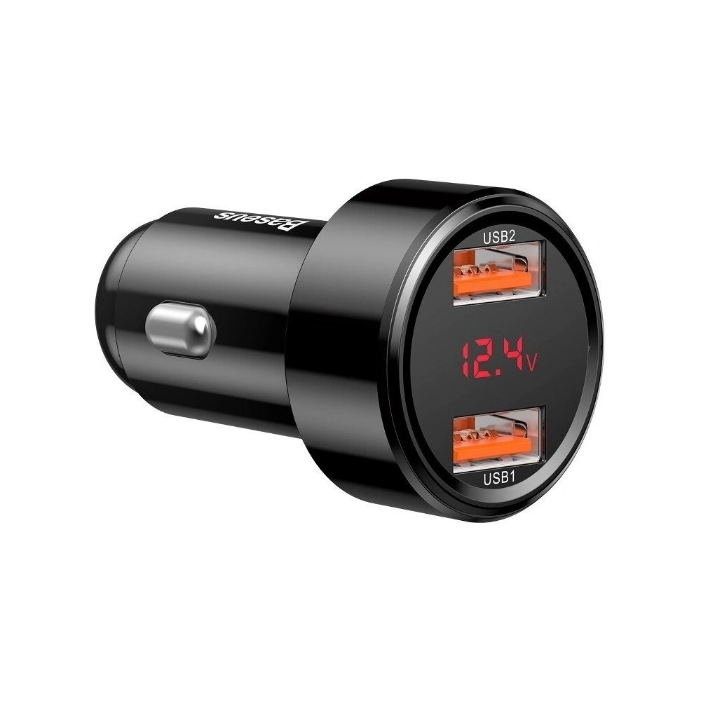 Hurtownia GSM - Ładowarka samochodowa Baseus Magic 2x USB QC 3.0 45W (czarna) - BSU698BLK - {ean13} - Hurt