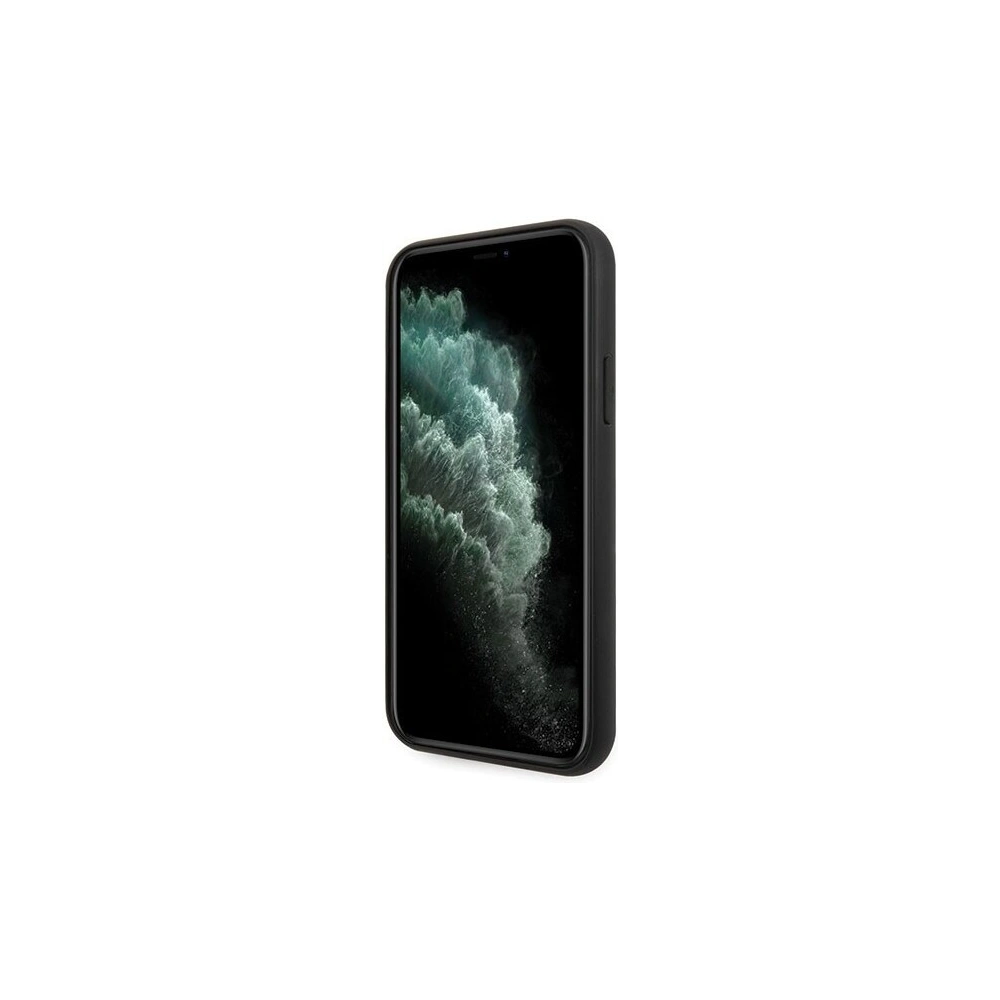 Etui Guess GUHCN65MGGBK Apple iPhone 11 Pro Max czarny/black hard case Glitter Marble Glass