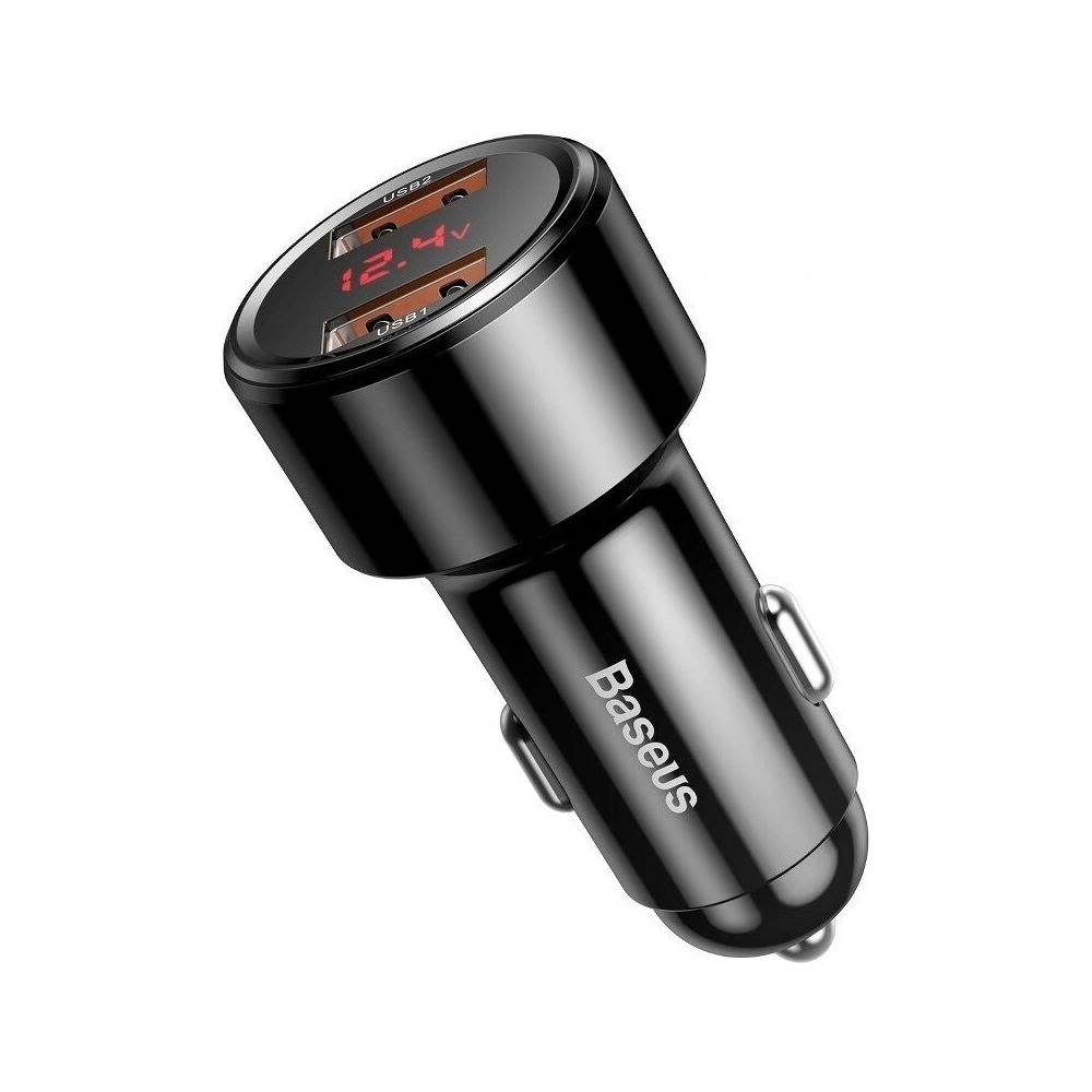 Hurtownia GSM - Ładowarka samochodowa Baseus Magic 2x USB QC 3.0 45W (czarna) - BSU698BLK - {ean13} - Hurt