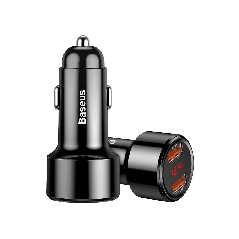 Hurtownia GSM - Ładowarka samochodowa Baseus Magic 2x USB QC 3.0 45W (czarna) - BSU698BLK - {ean13} - Hurt