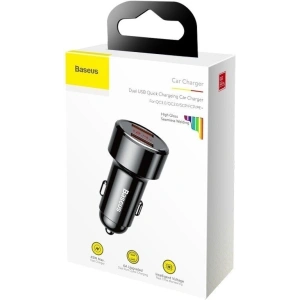 Hurtownia GSM - Ładowarka samochodowa Baseus Magic 2x USB QC 3.0 45W (czarna) - BSU698BLK - {ean13} - Hurt