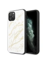 Guess GUHCN65MGGWH iPhone 11 Pro Max white hard case Glitter Marble Glass