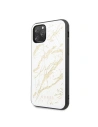 Guess GUHCN65MGGWH iPhone 11 Pro Max white hard case Glitter Marble Glass