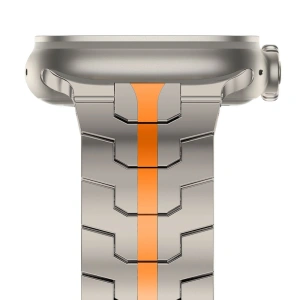 Hurtownia GSM - Pasek Tech-Protect Stainless Line Apple Watch 4/5/6/7/8/9/SE/Ultra 1/2 42/44/45/49mm titan/oranžový - THP2883 - {ean13} - Hurt