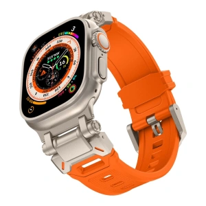 Hurtownia GSM - Pásek Tech-Protect Delta Pro Apple Watch 4/5/6/7/8/9/SE/Ultra 1/2 42/44/45/49mm oranžový/titanový - THP2885 - {ean13} - Hurt