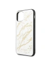 Guess GUHCN65MGGWH iPhone 11 Pro Max white hard case Glitter Marble Glass