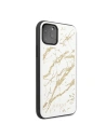 Guess GUHCN65MGGWH iPhone 11 Pro Max white hard case Glitter Marble Glass