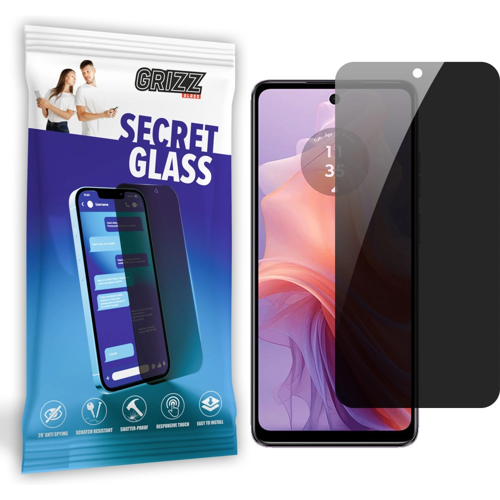 Matowe szkło prywatyzujące GrizzGlass SecretGlass do Motorola Moto E14