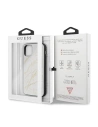 Hurtownia GSM - Etui Guess GUHCN65MGGWH Apple iPhone 11 Pro Max weiß/white hard case Glitter Marmor Glas - GUE279WHT - {ean13} - Hurt