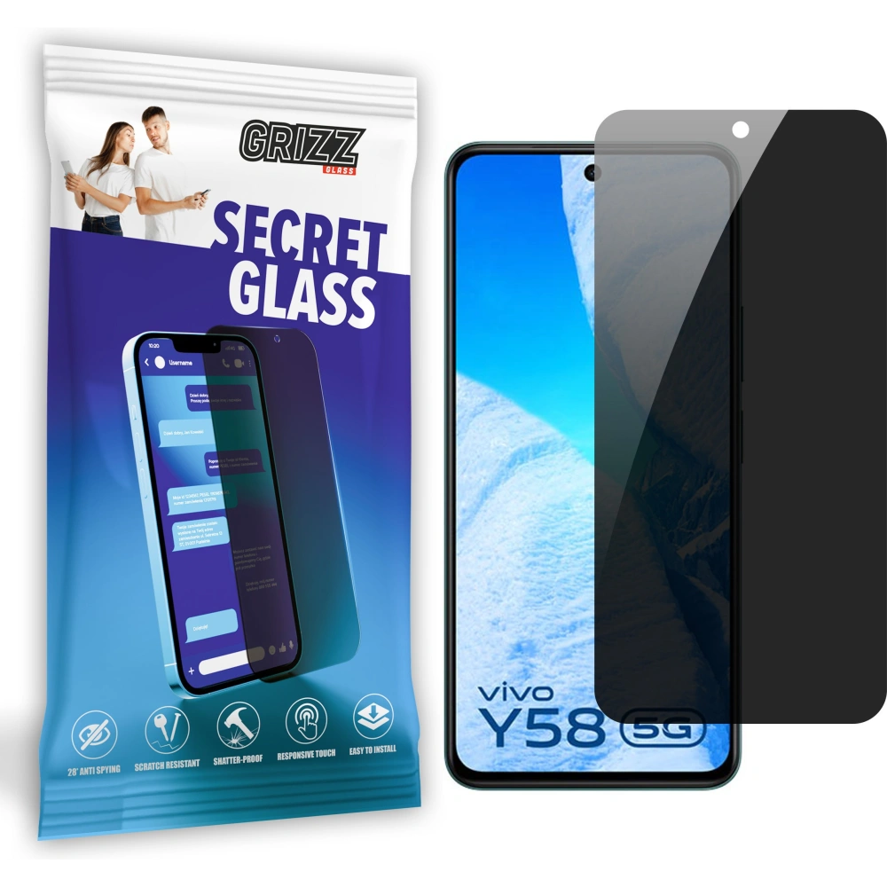 Matowe szkło prywatyzujące GrizzGlass SecretGlass do Vivo Y58