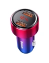 Car charger Baseus Magic 2x USB QC 3.0 45W Red&Blue