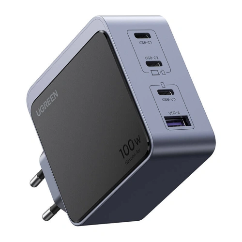 Ładowarka sieciowa UGREEN Nexode Air 100W USB-A, 3xUSB-C szara