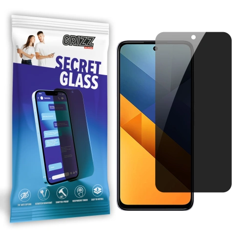 Matowe szkło prywatyzujące GrizzGlass SecretGlass do Xiaomi Poco M6