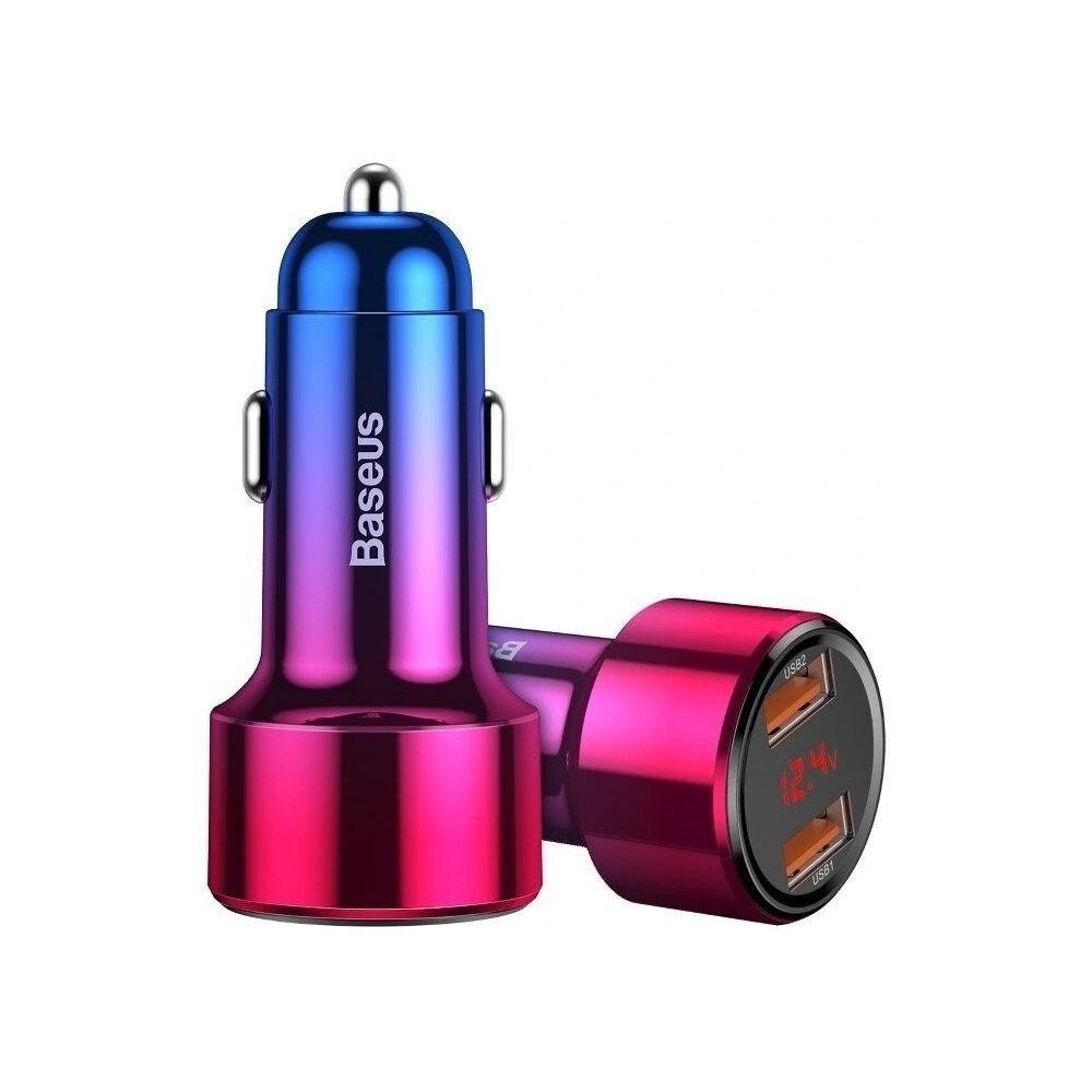 Wholesale Car charger Baseus Magic 2x USB QC 3.0 45W Red&Blue - BSU701REDBLU - {ean13} - Hurt