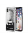 Karl Lagerfeld KLHCPXCHPEEBK iPhone X black/czarny hard case Liquid Glitter