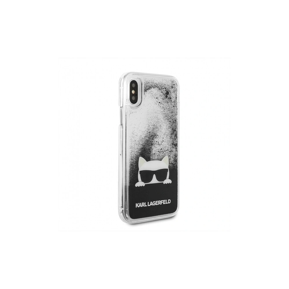 Hurtownia GSM - Karl Lagerfeld KLHCPXCHPEEBK iPhone X black/czarny hard case Liquid Glitter - KLD194BLK - {ean13} - Hurt
