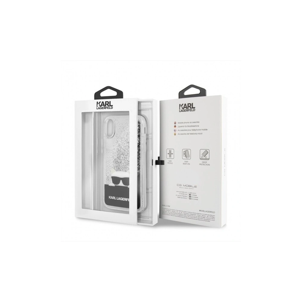 Hurtownia GSM - Karl Lagerfeld KLHCPXCHPEEBK iPhone X schwarz/hardcase Liquid Glitter - KLD194BLK - {ean13} - Hurt
