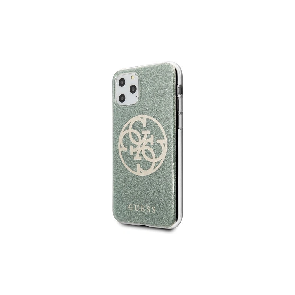 Hurtownia GSM - Etui Guess GUHCN65PCUGLKA Apple iPhone 11 Pro Max khaki hard case 4G Circle Glitter - GUE282KHA - {ean13} - Hurt