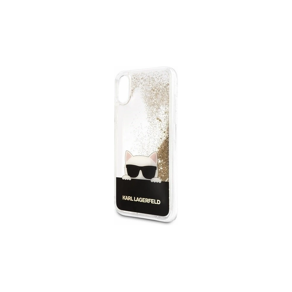 Hurtownia GSM - Karl Lagerfeld KLHCPXCHPEEGO iPhone X gold/złoty hard case Liquid Glitter - KLD195GLD - {ean13} - Hurt