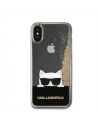 Hurtownia GSM - Karl Lagerfeld KLHCPXCHPEEGO iPhone X gold/złoty hard case Liquid Glitter - KLD195GLD - {ean13} - Hurt